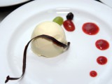Dessert food named panacotta cake